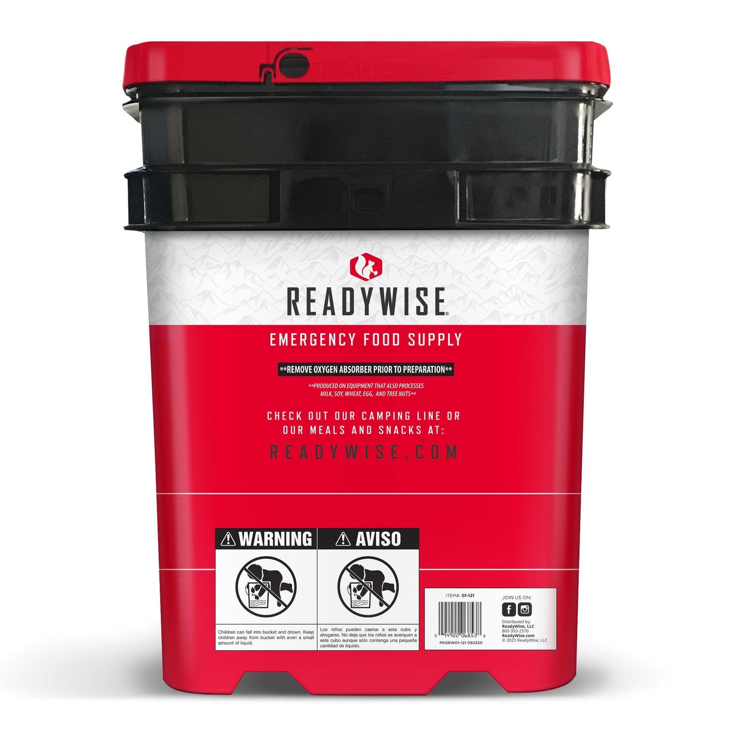 ReadyWise 120 Serving Breakfast Only Grab and Go Bucket