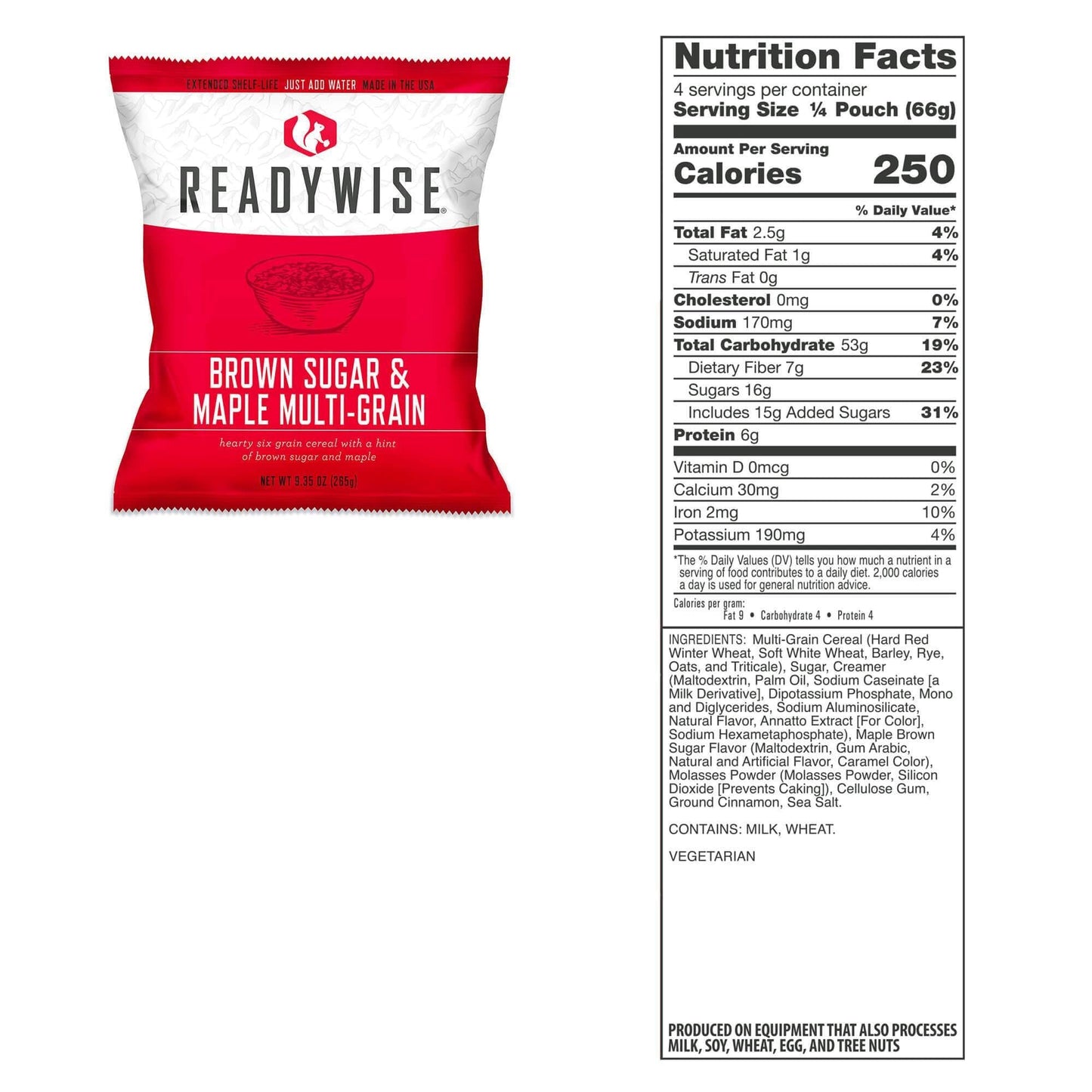 ReadyWise 120 Serving Breakfast Only Grab and Go Bucket