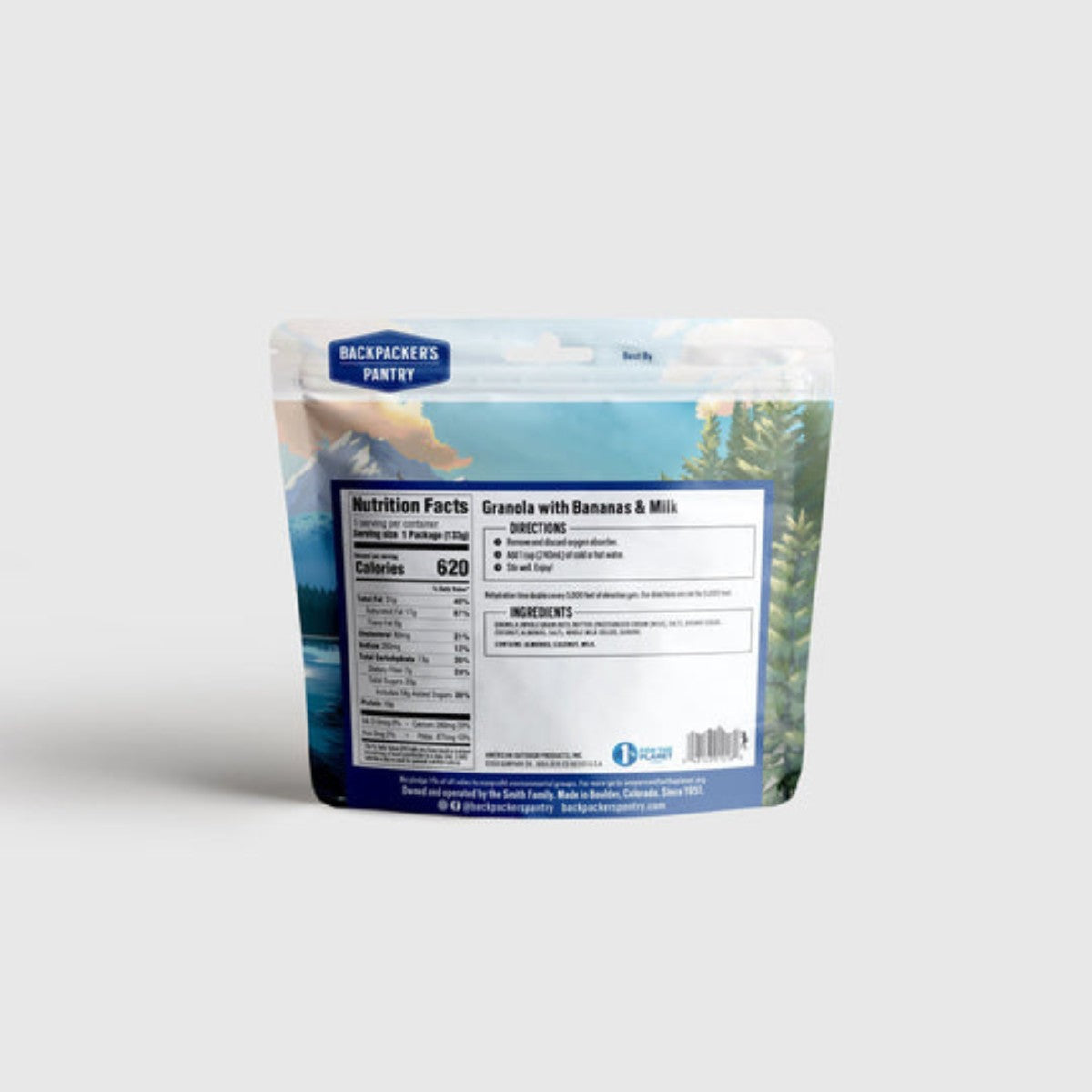 Backpackers Granola with Bananas, Milk, and Almonds - Single Serve