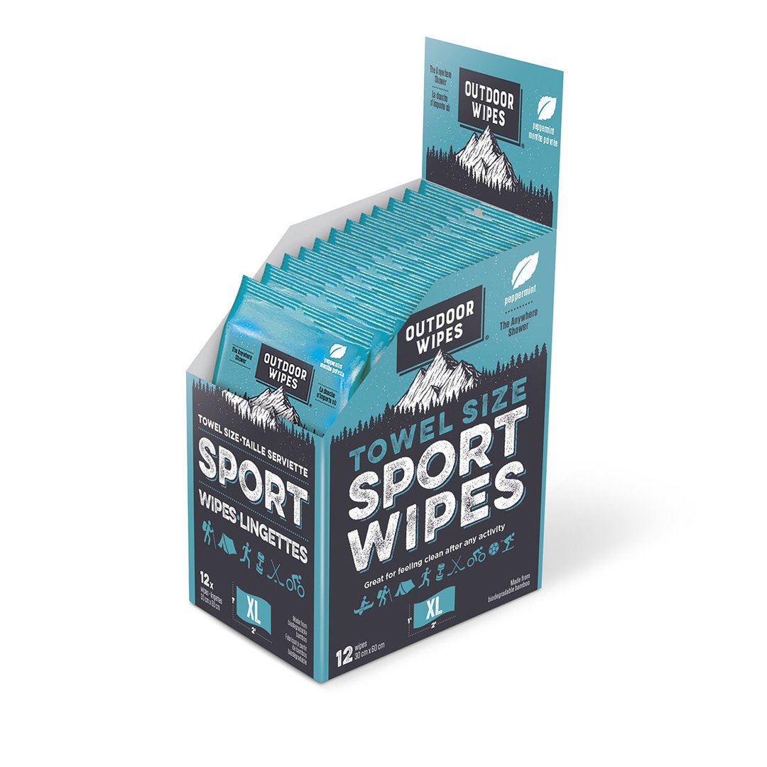 Box of 12 XL Bamboo Wet Wipes