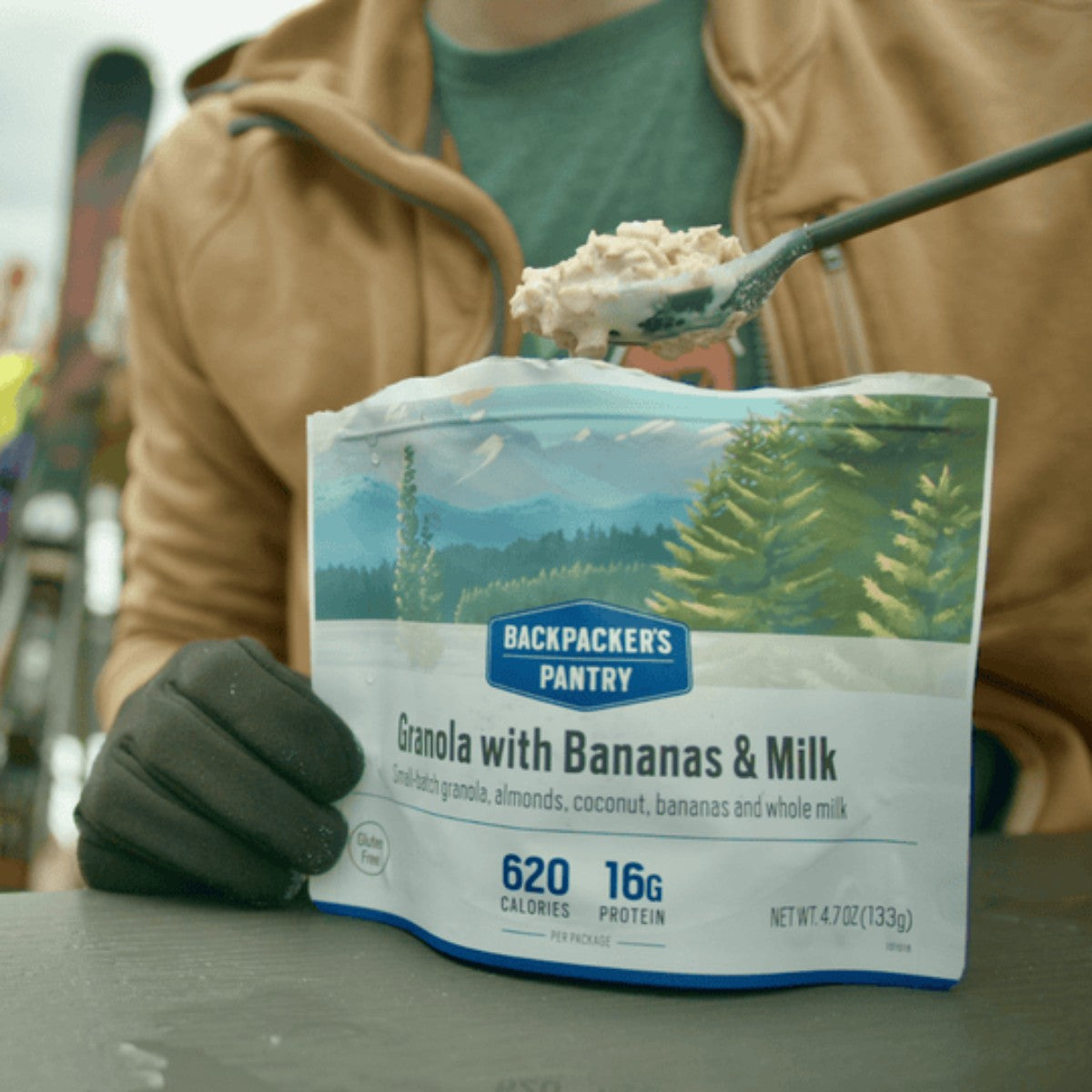 Backpackers Granola with Bananas, Milk, and Almonds - Single Serve