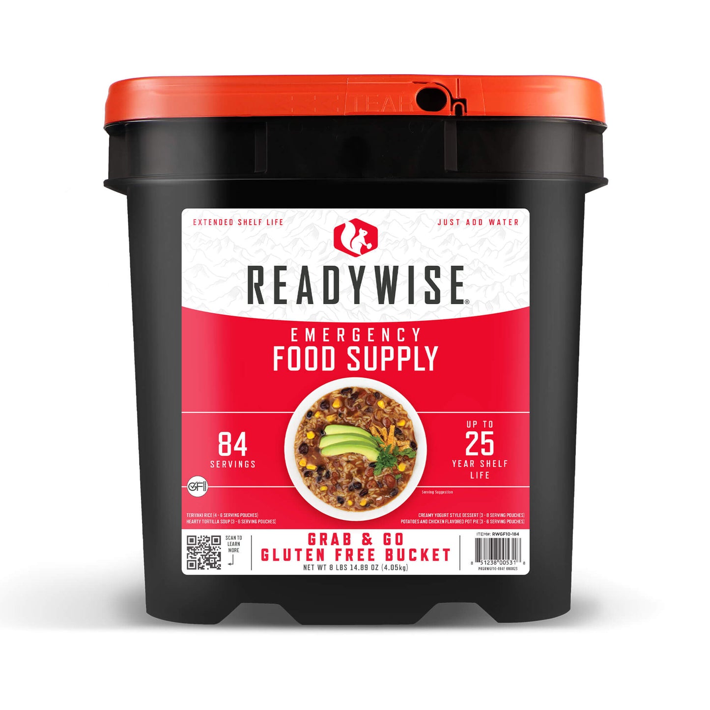 ReadyWise 84 Serving Gluten Free Grab and Go Bucket (2025)