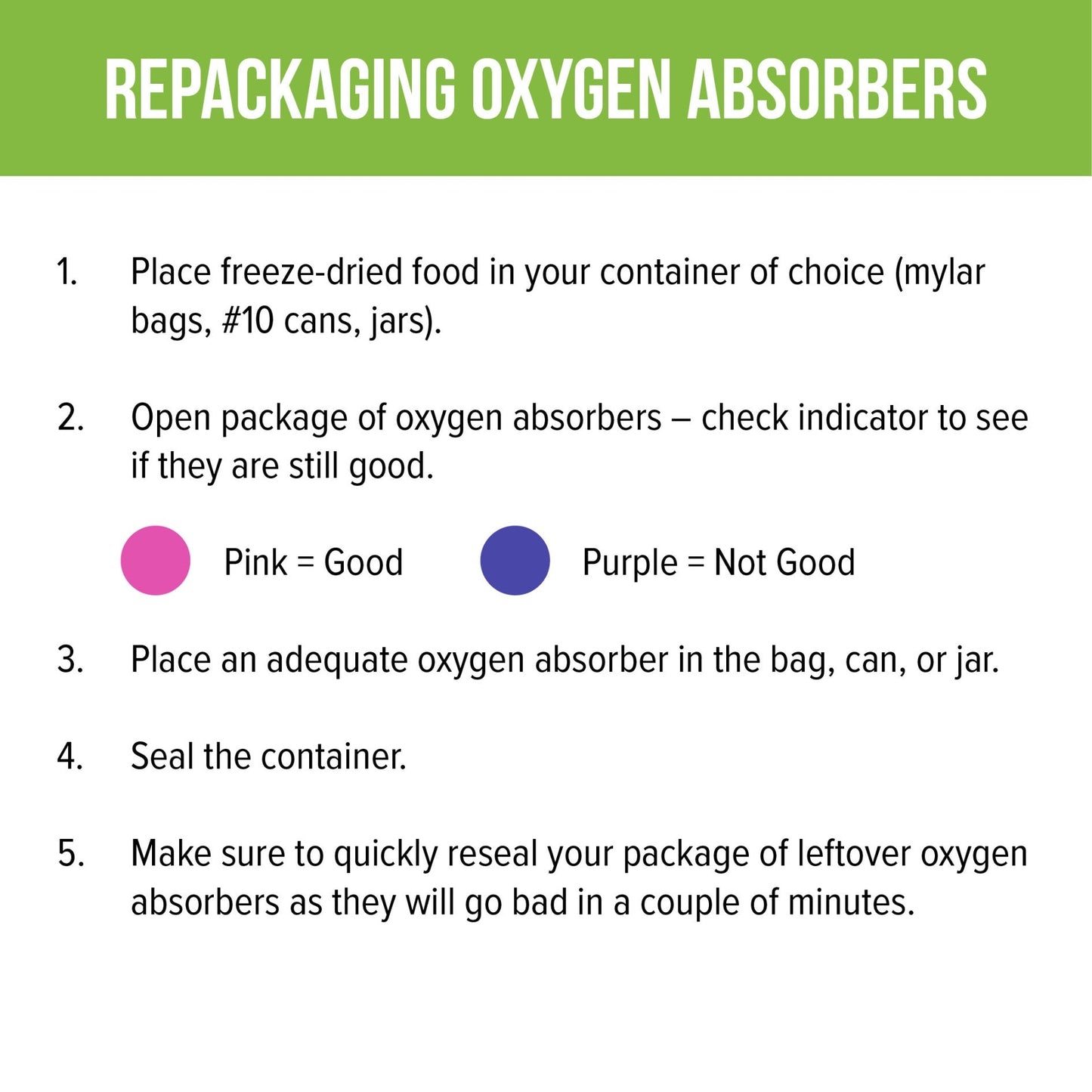 Harvest Right Oxygen Absorbers