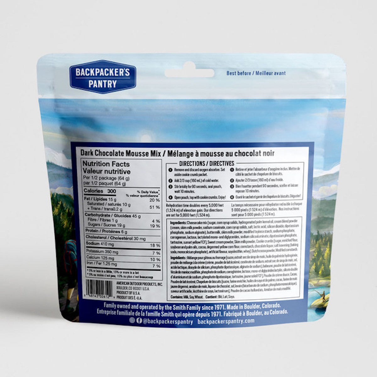 Backpackers Pantry Dark Chocolate Cheesecake Mousse Mix