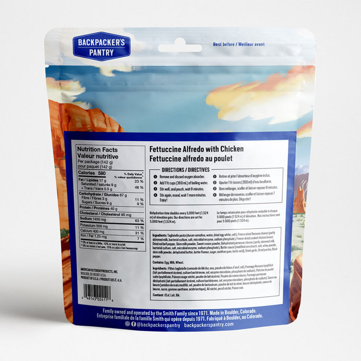 Backpackers Pantry Fettuccini Alfredo with Chicken