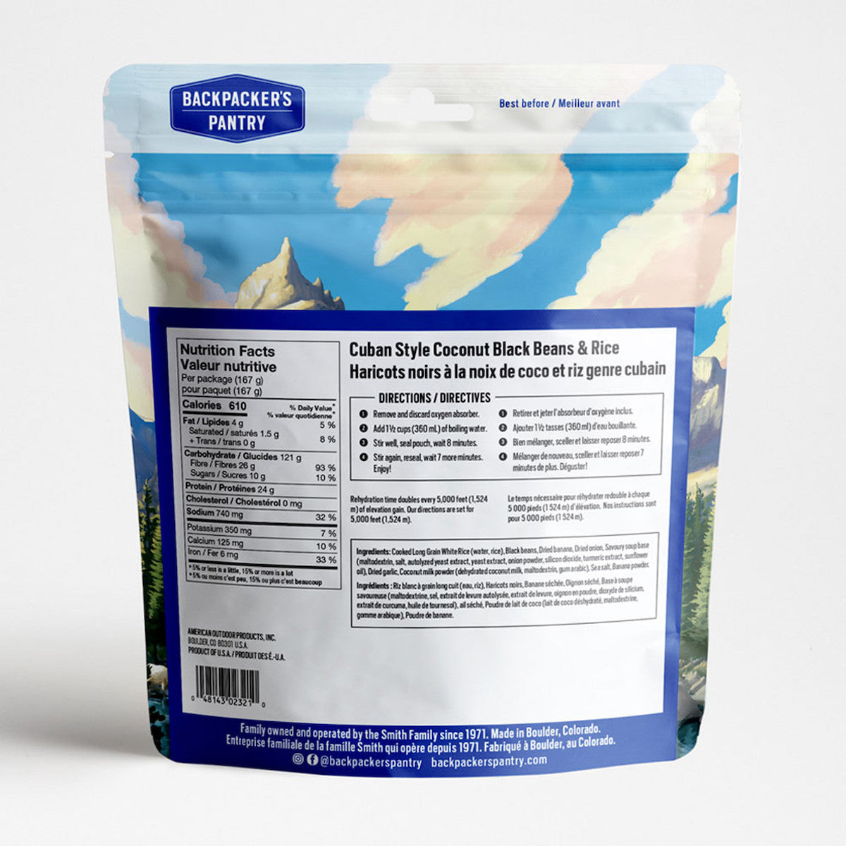 Backpackers Pantry Cuban Style Coconut Rice & Black Beans