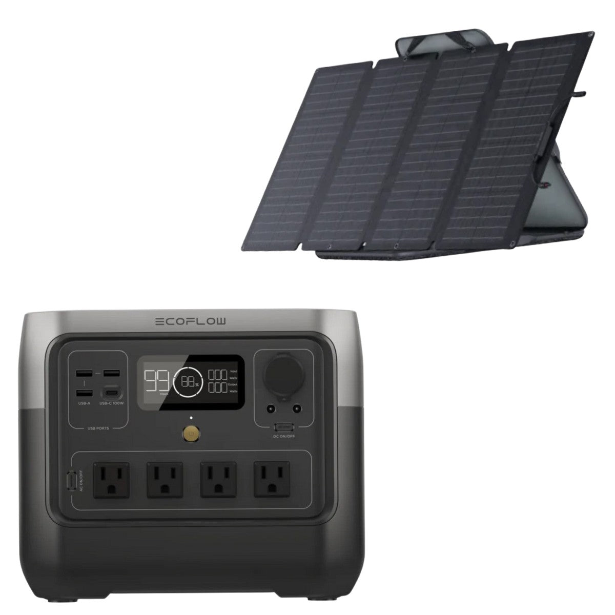 EcoFlow River 2 Pro Solar Generator (160W Panel)