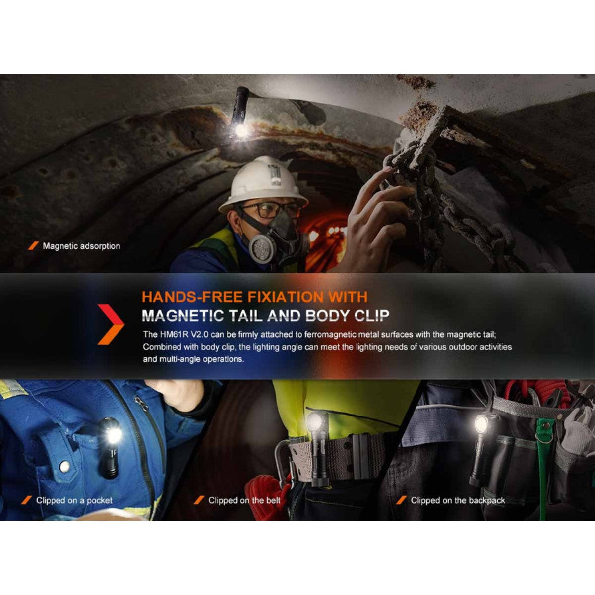 Fenix HM61R V1 Combo Headlamp / Flashlight