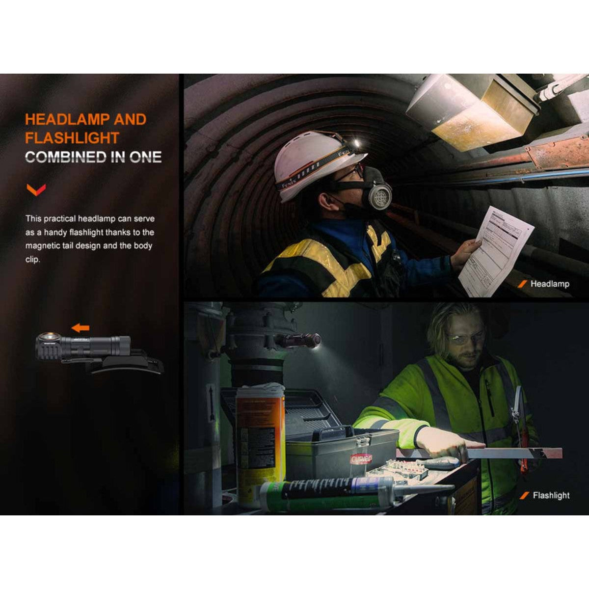 Fenix HM61R V1 Combo Headlamp / Flashlight