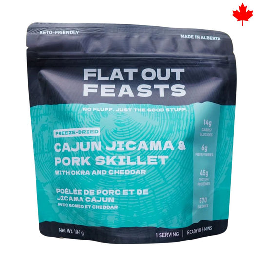 Flat Out Feasts Cajun Jicama and Pork Skillet