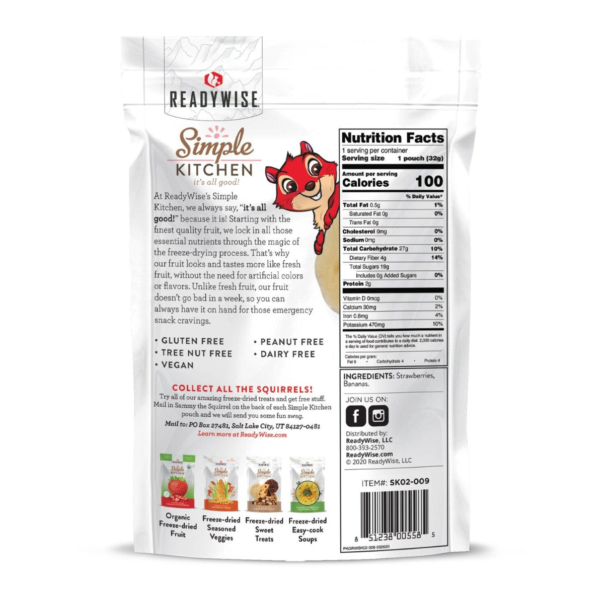 ReadyWise Single Simple Kitchen Strawberries & Bananas