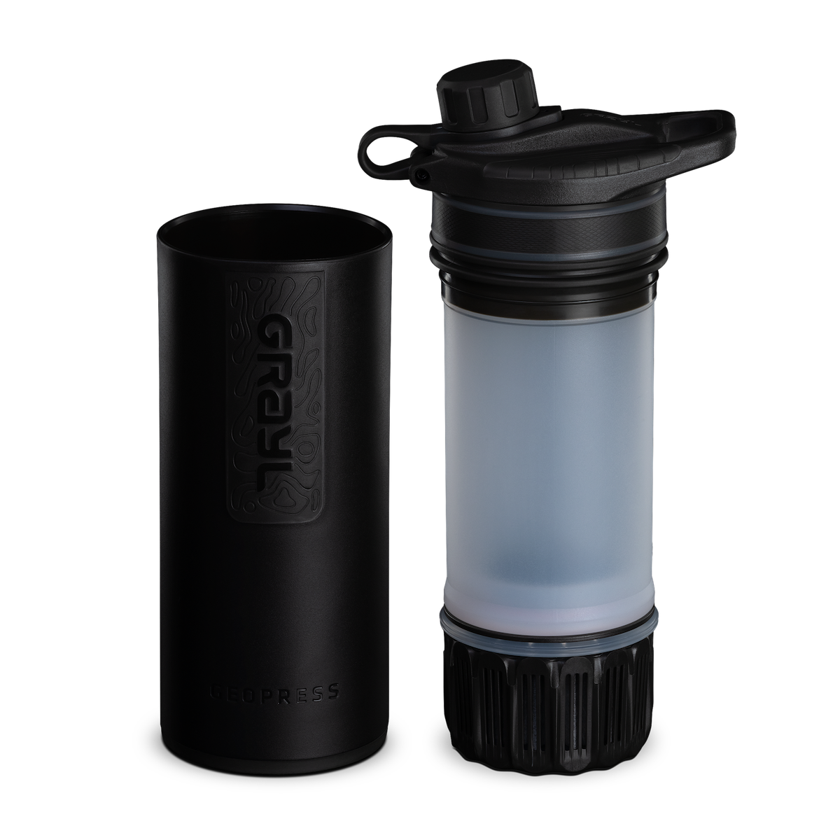 24 OZ Grayl GeoPress Water Purifier - Covert Black