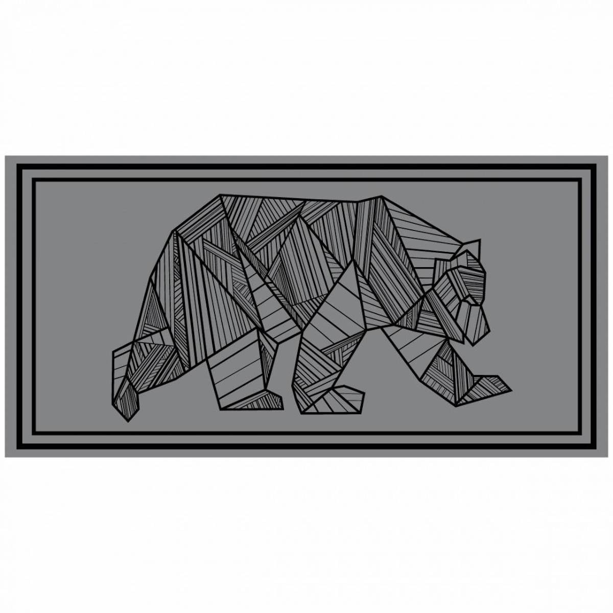 Kuma Outdoor Mat-Bear-18' x 9' (Black/Grey)