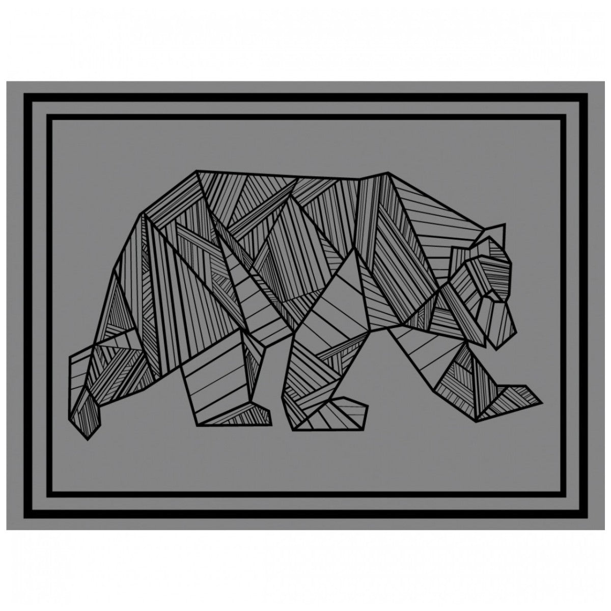 Kuma Outdoor Mat-Bear-12' x 9' (Black/Grey)
