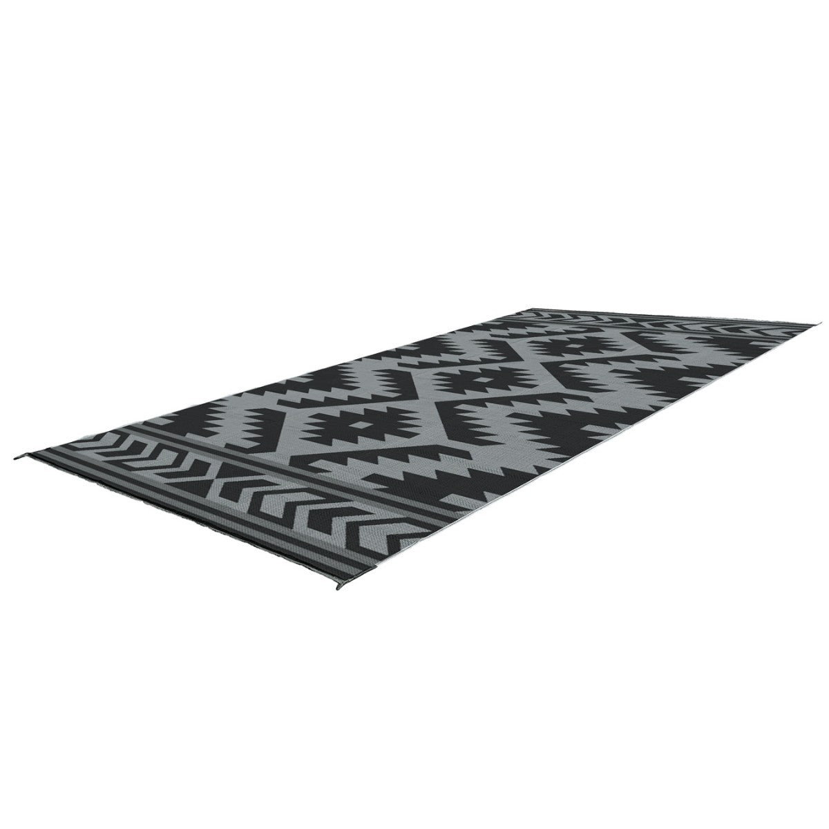 Kuma Sante Fe Boho Outdoor Mat-18' x 9' (Black / Grey)