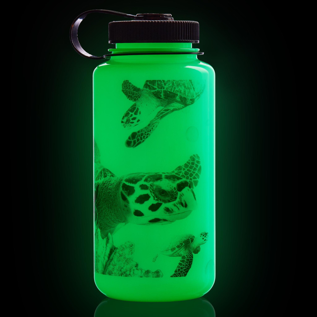 Nalgene 32oz Wide Mouth Bottle - Glo Wyld Collection (Turtle)