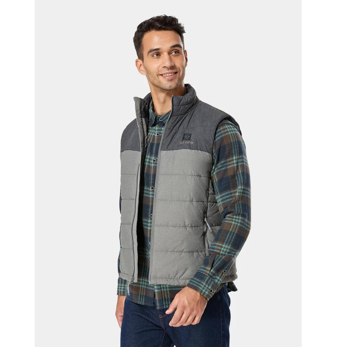 *CLEARANCE - FINAL SALE*  Ororo Men's 4-Zone Heated Classic Vest - Flecking Grey