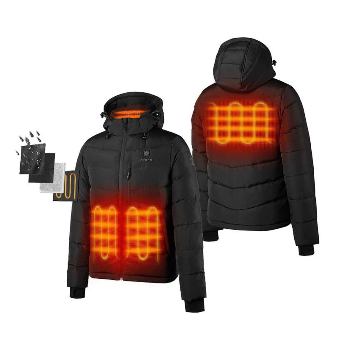 *CLEARANCE - FINAL SALE*  Ororo Mens Down Jacket - Black