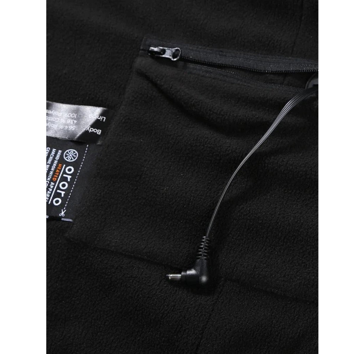*CLEARANCE - FINAL SALE*  Ororo Mens 3 Zone Fleece Heated Jacket - Black