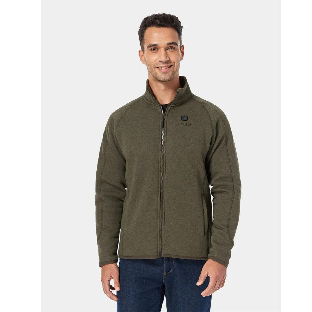 *CLEARANCE - FINAL SALE*  Ororo Mens 3 Zone Fleece Heated Jacket - Army Greeng
