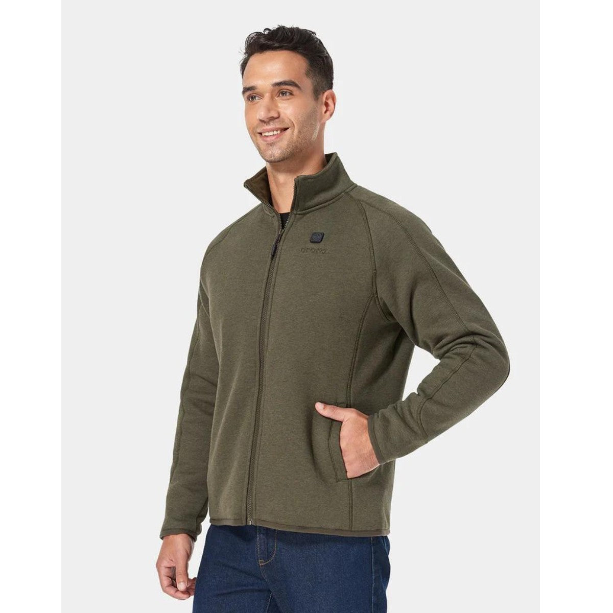 *CLEARANCE - FINAL SALE*  Ororo Mens 3 Zone Fleece Heated Jacket - Army Greeng