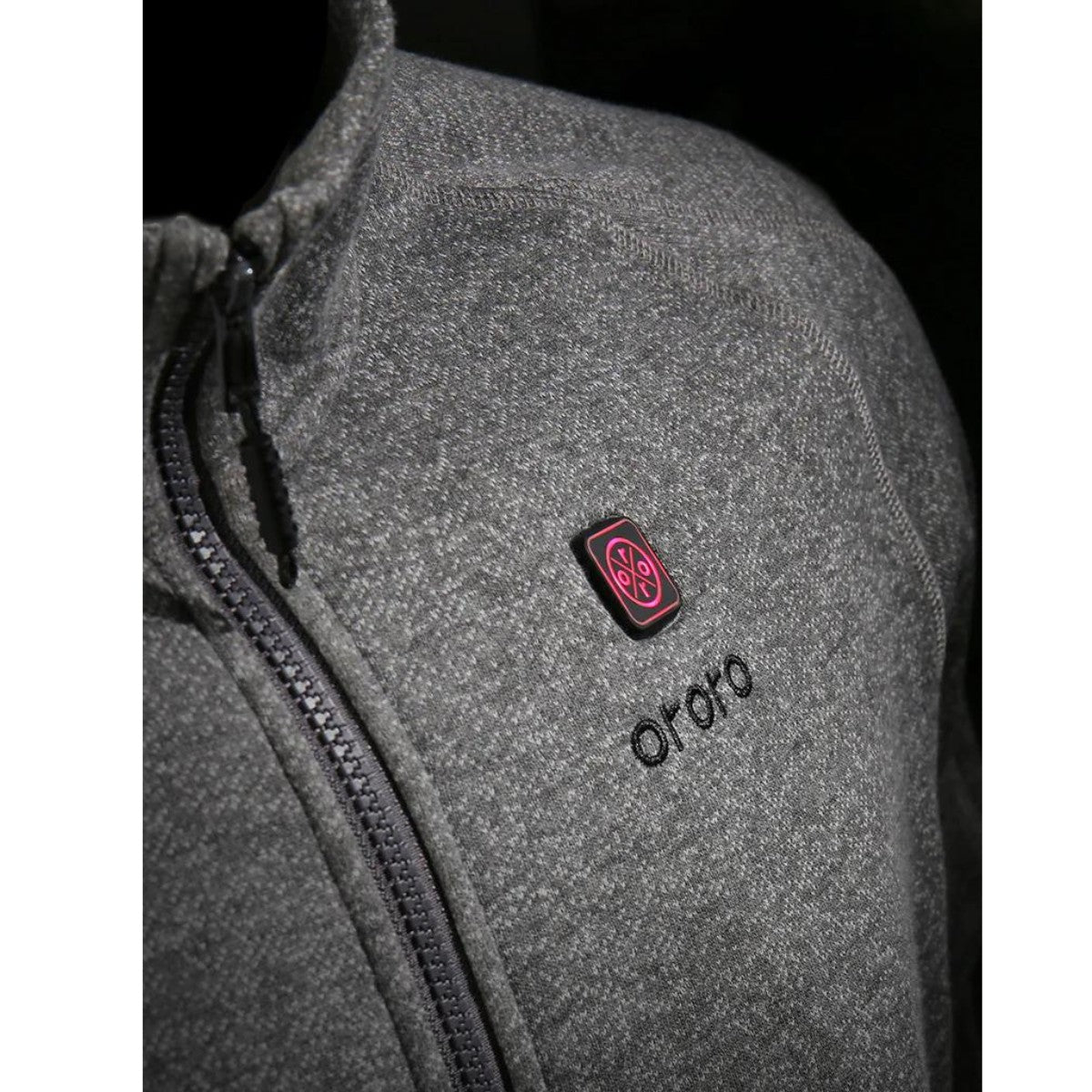 *CLEARANCE - FINAL SALE*  Ororo Mens 3 Zone Fleece Heated Jacket - Flecking Grey