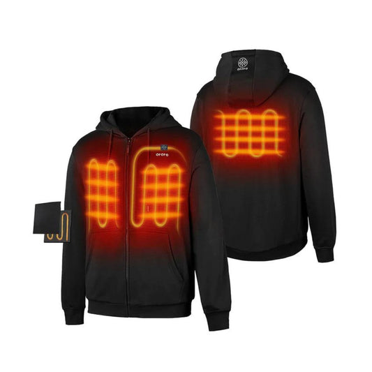 *CLEARANCE - FINAL SALE* Ororo Unisex 3 Zone Heated Fleece Hoodie - Black