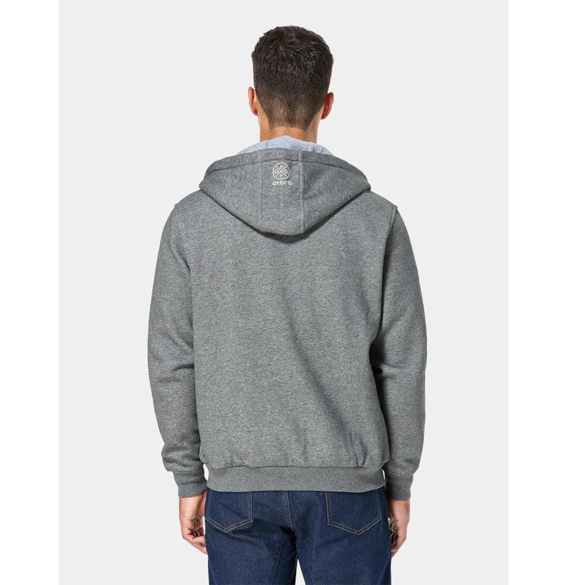 *CLEARANCE - FINAL SALE* Ororo Unisex 3 Zone Heated Fleece Hoodie - Flecking Grey