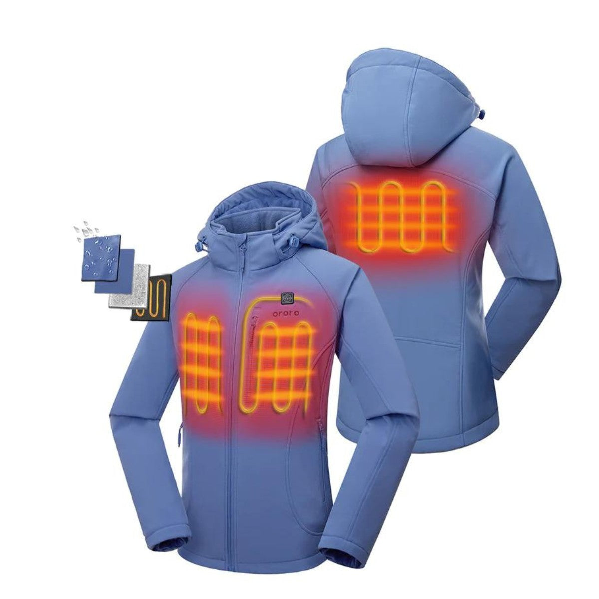 *CLEARANCE - FINAL SALE* Ororo Women's 3 Zone Classic Heated Jacket - Blue