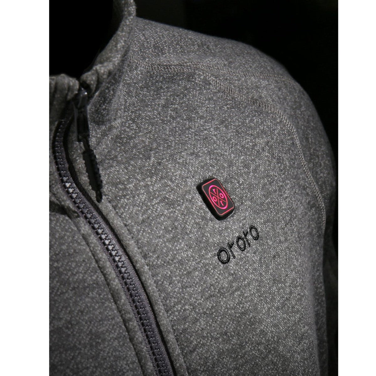 *CLEARANCE - FINAL SALE* Ororo Women's 3 Zone Heated Full Zip Fleece Jacket - Flecking Grey