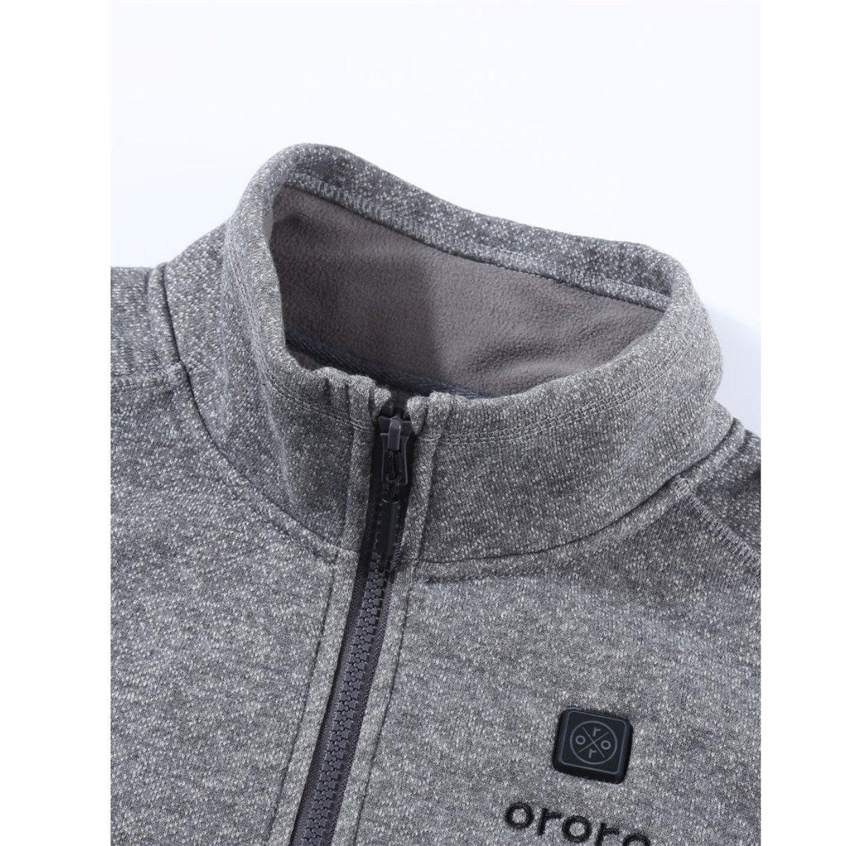 *CLEARANCE - FINAL SALE* Ororo Women's 3 Zone Heated Full Zip Fleece Jacket - Flecking Grey