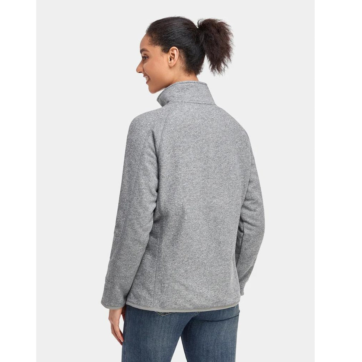*CLEARANCE - FINAL SALE* Ororo Women's 3 Zone Heated Full Zip Fleece Jacket - Flecking Grey