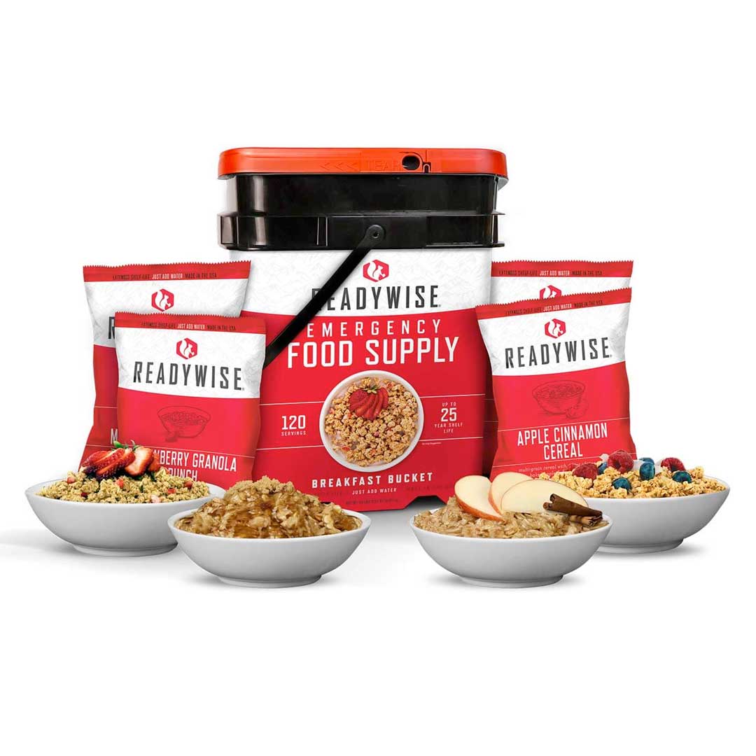 ReadyWise 120 Serving Breakfast Only Grab and Go Bucket