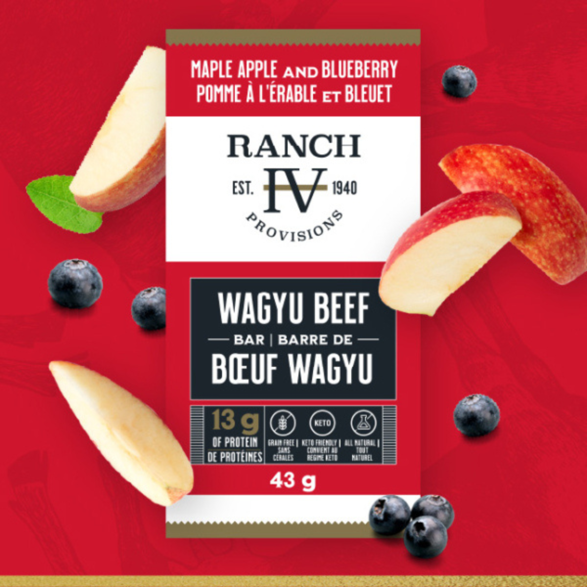 Ranch IV Maple Apple & Blueberry Wagyu Beef Bar