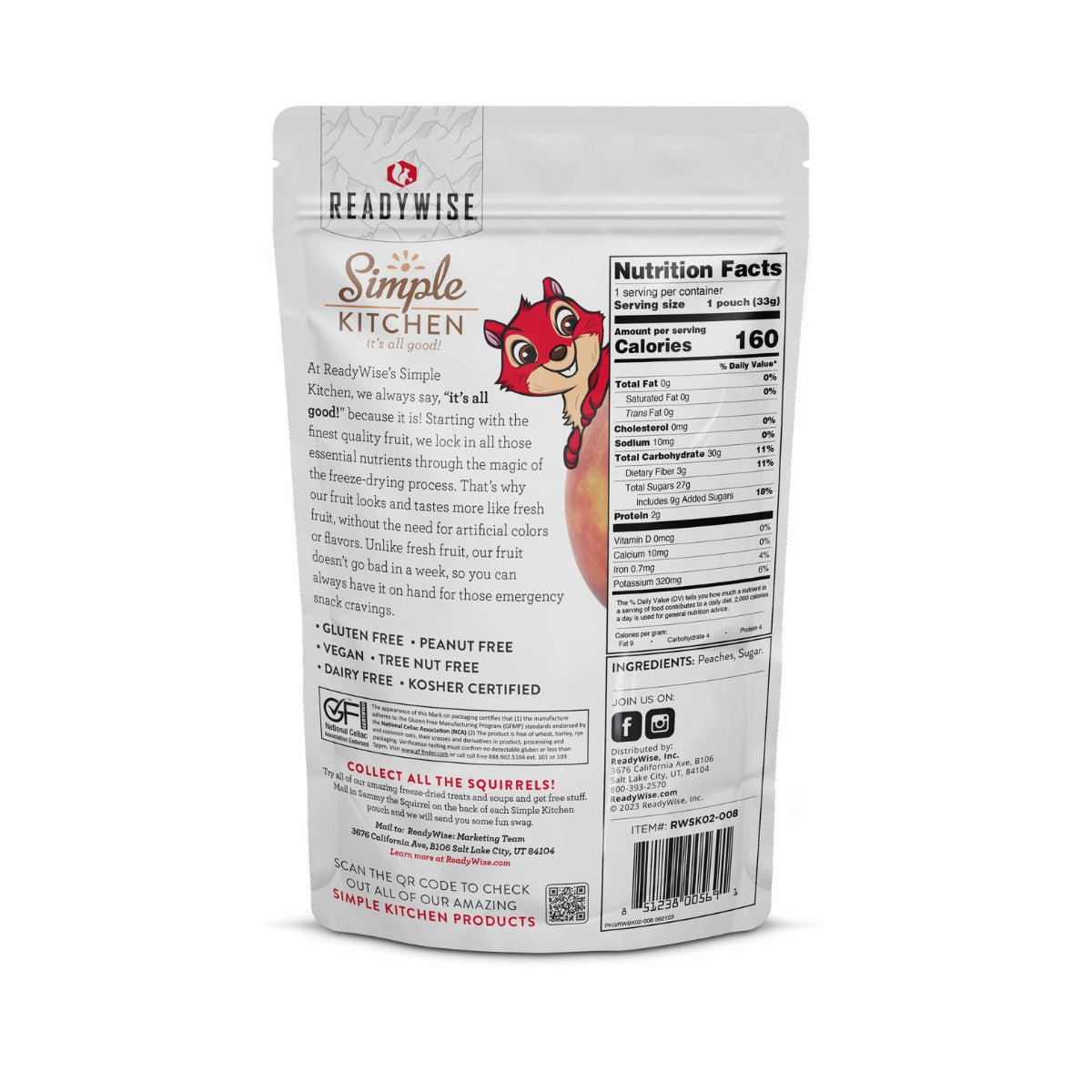 ReadyWise Single Serve Simple Kitchen Peaches