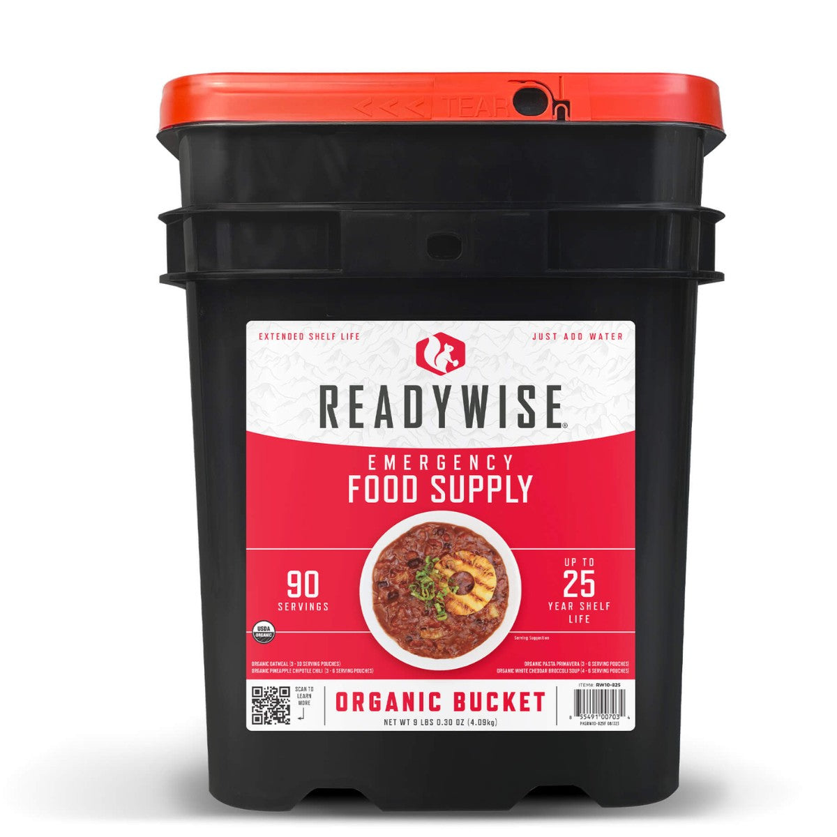 ReadyWise 90 Serving Organic Bucket (2025)