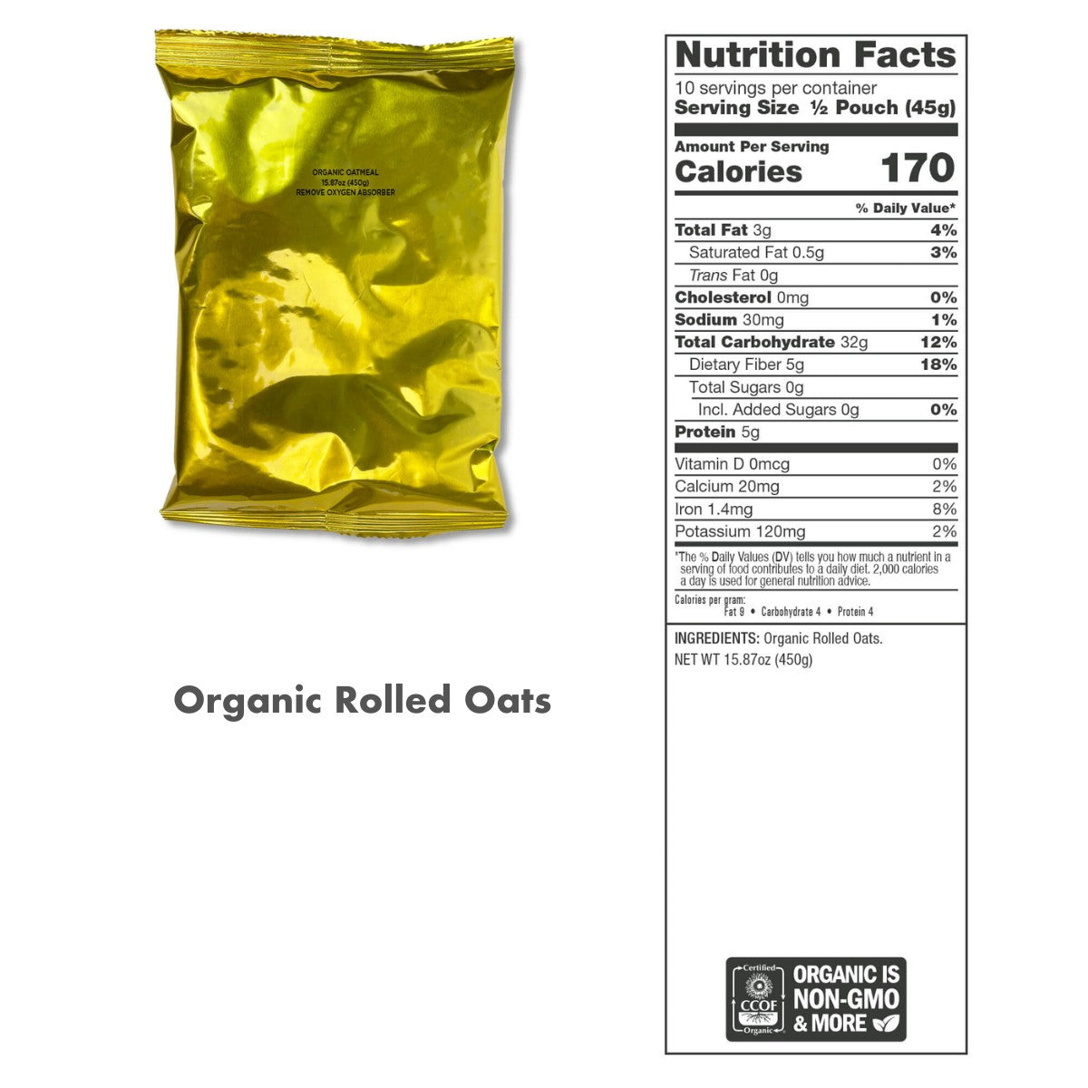 ReadyWise 90 Serving Organic Bucket (2025)