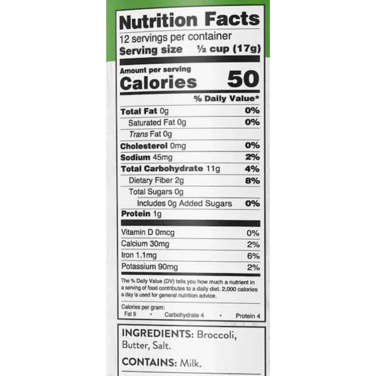 ReadyWise Freeze Dried Buttered Broccoli 20 Serving #10 Can