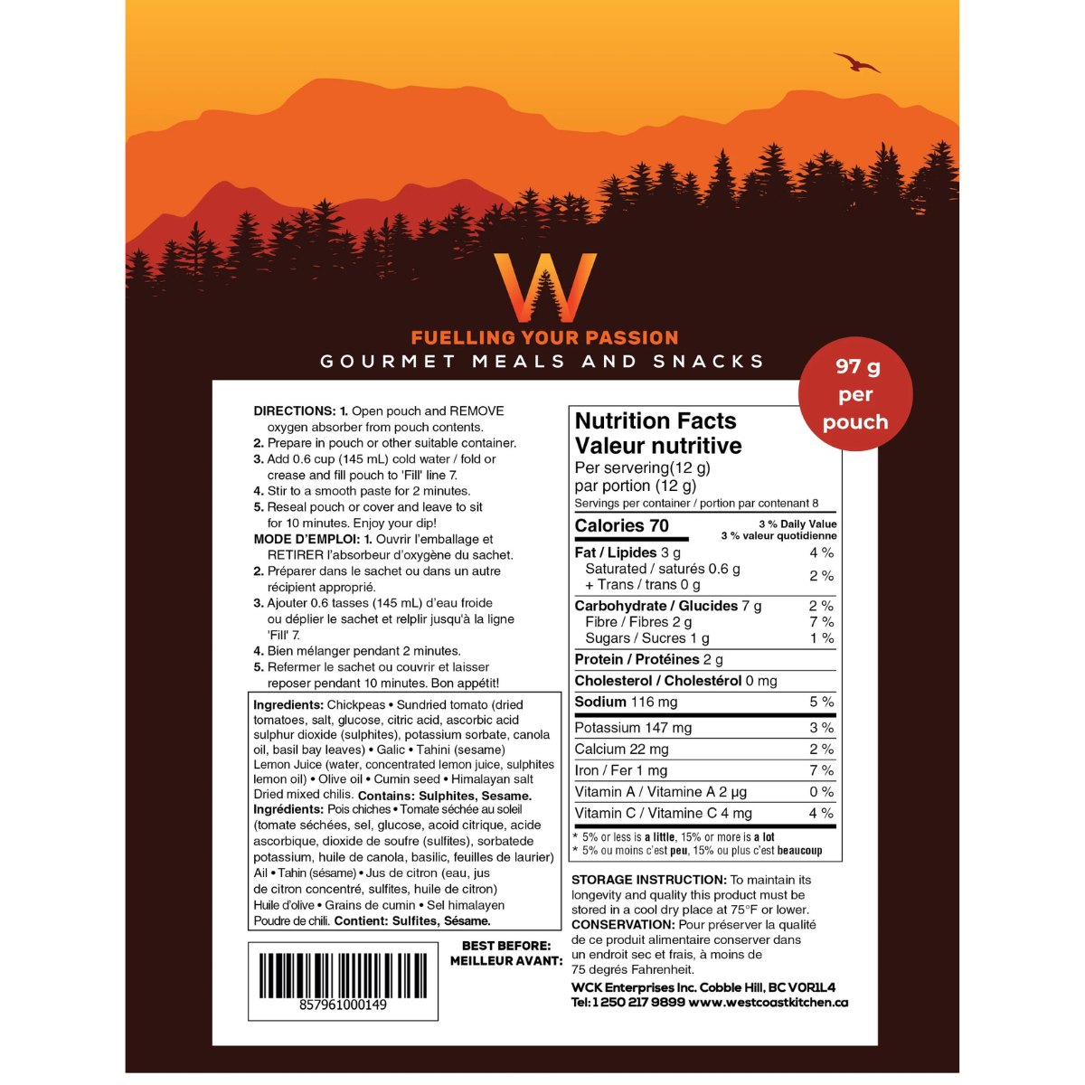 West Coast Kitchen Spicy Hummus