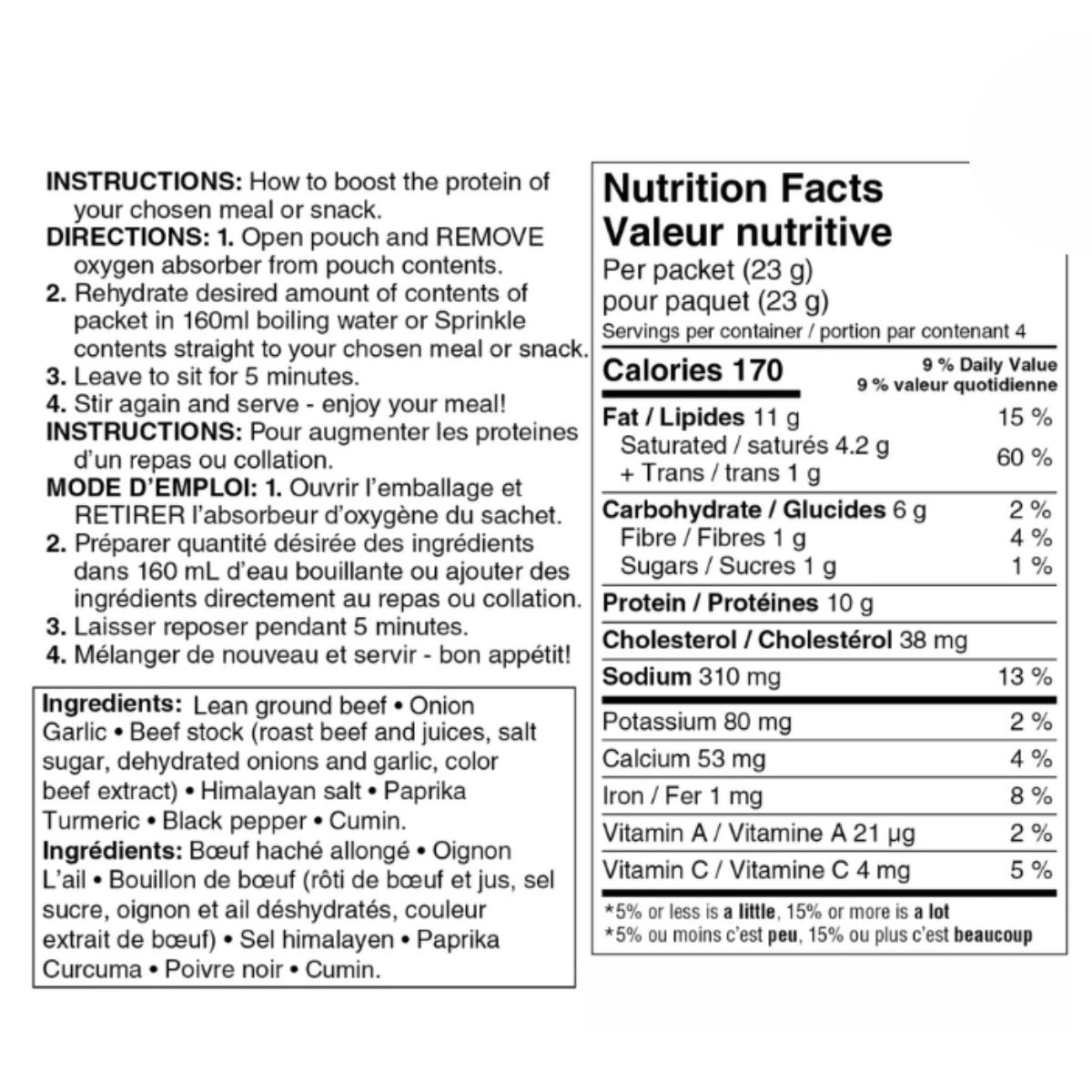 West Coast Kitchen Protein Booster - Minced Beef