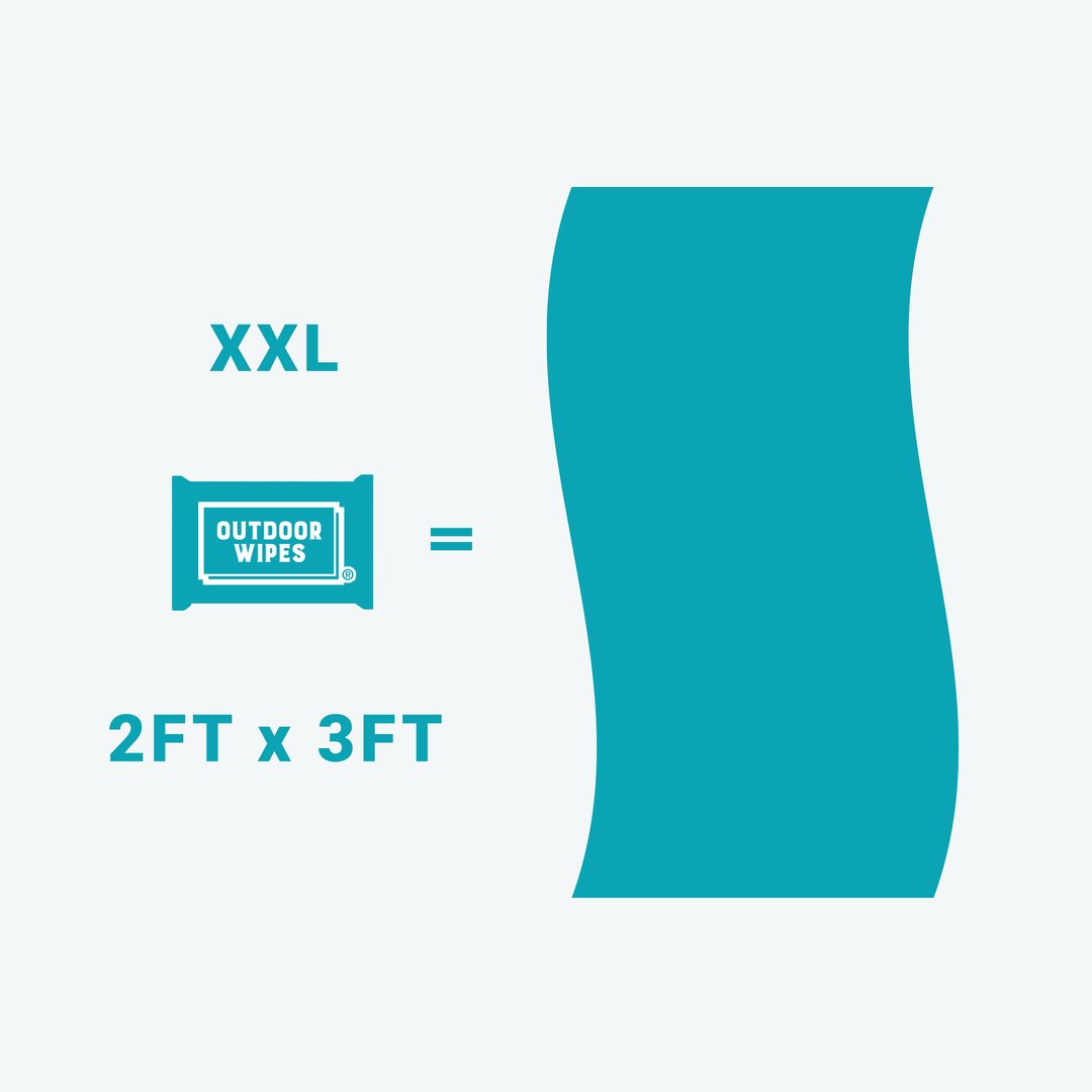 Single XXL Eucalyptus Bamboo Outdoor Wipes