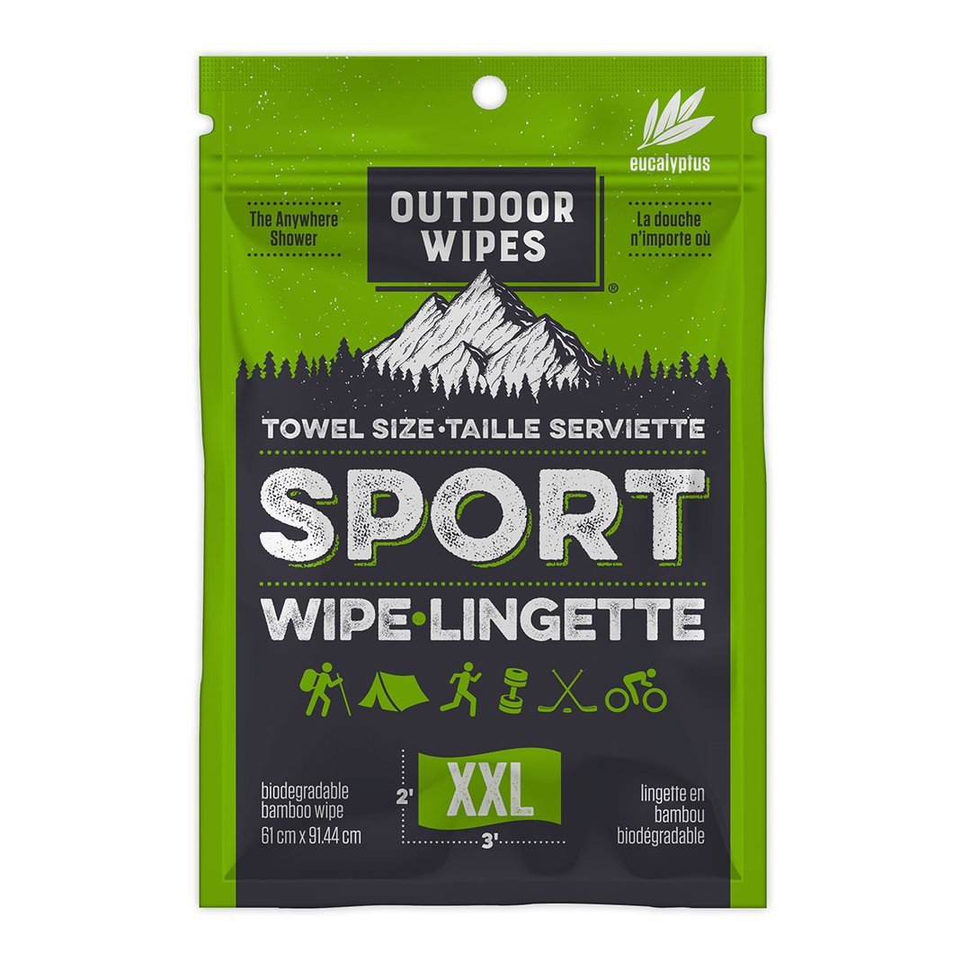 Single XXL Eucalyptus Bamboo Outdoor Wipes