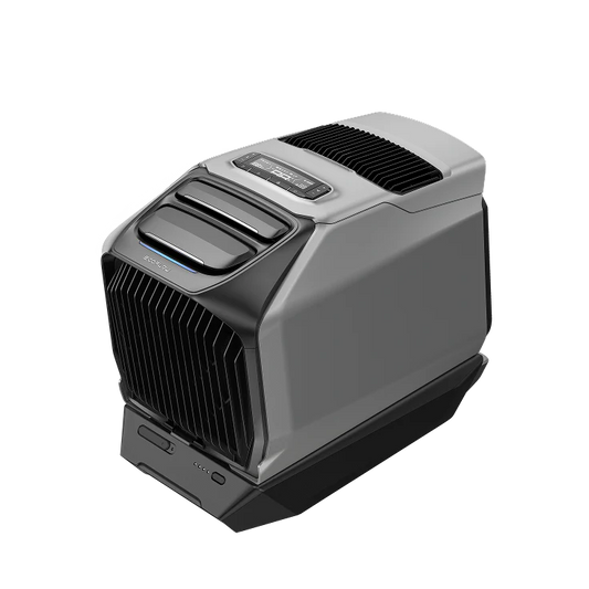 ecoflow wave 3 angled left with add on battery