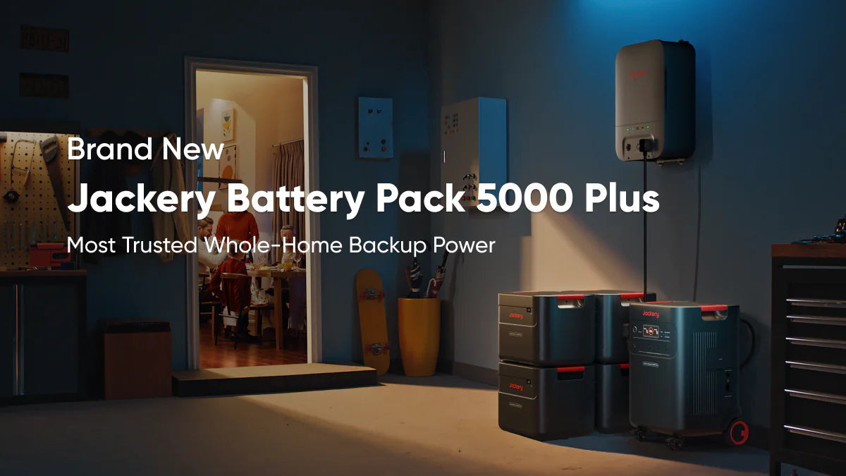 Jackery Battery Pack 5000 Plus providing reliable whole-home backup power solution