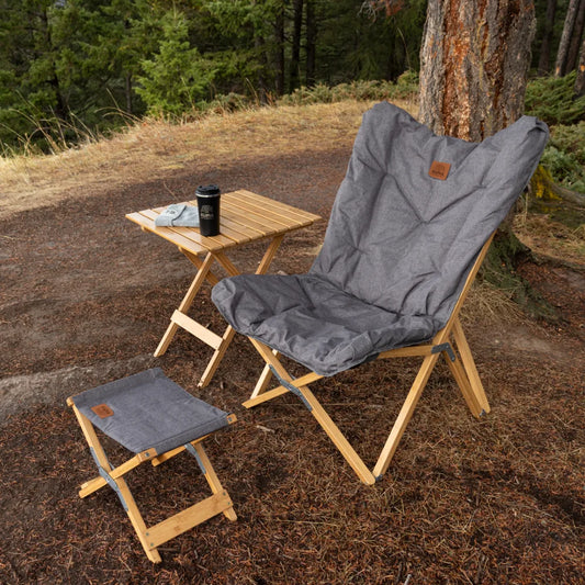 Kuma Yoho Bamboo Stool – Foldable Outdoor & Camping Stool