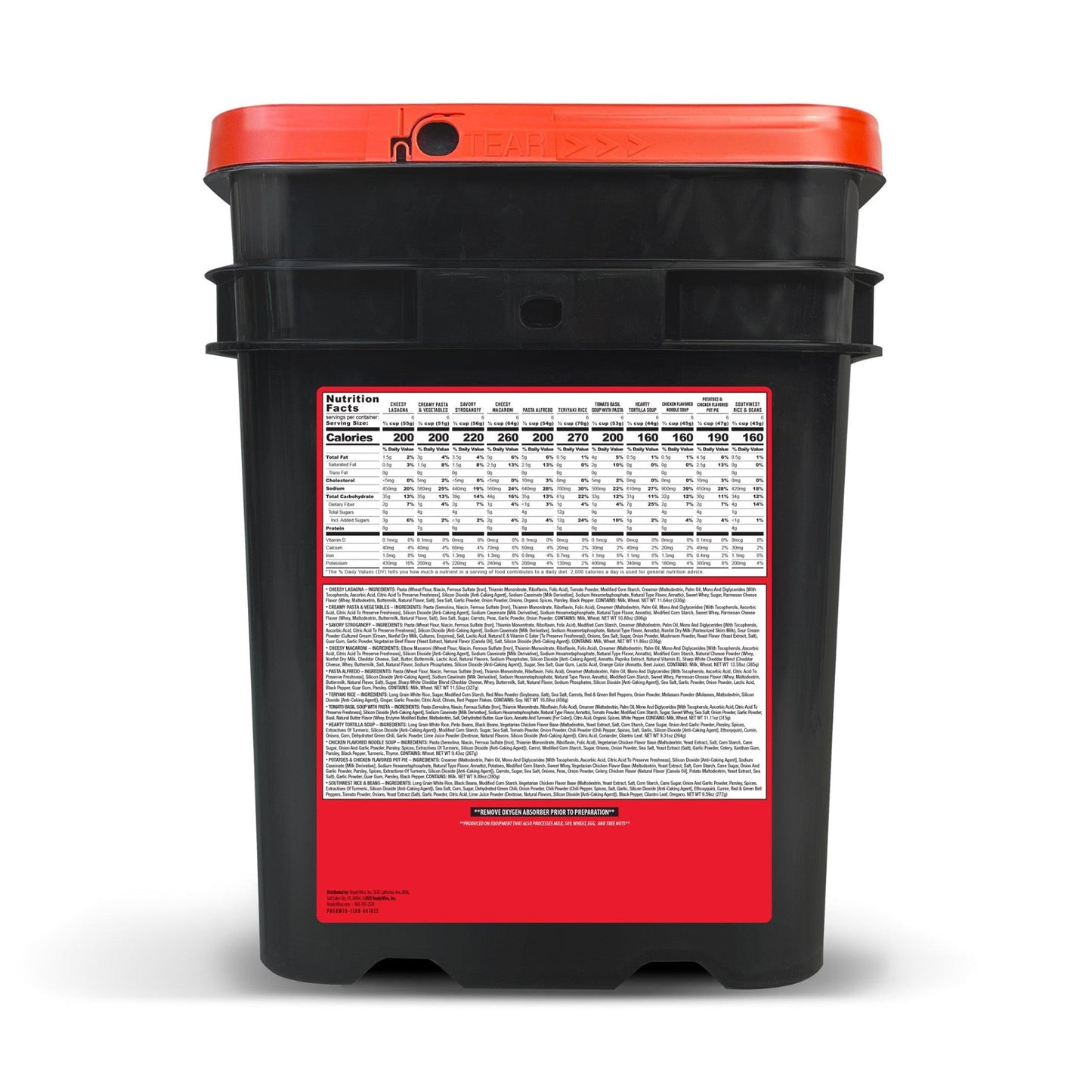 ReadyWise 120 Serving Entrée Only Grab and Go Bucket (2025)