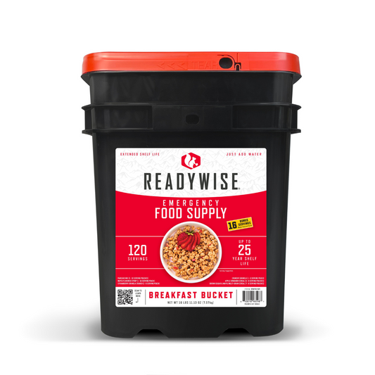 ReadyWise 120 Serving Breakfast Only Grab and Go Bucket (2025)