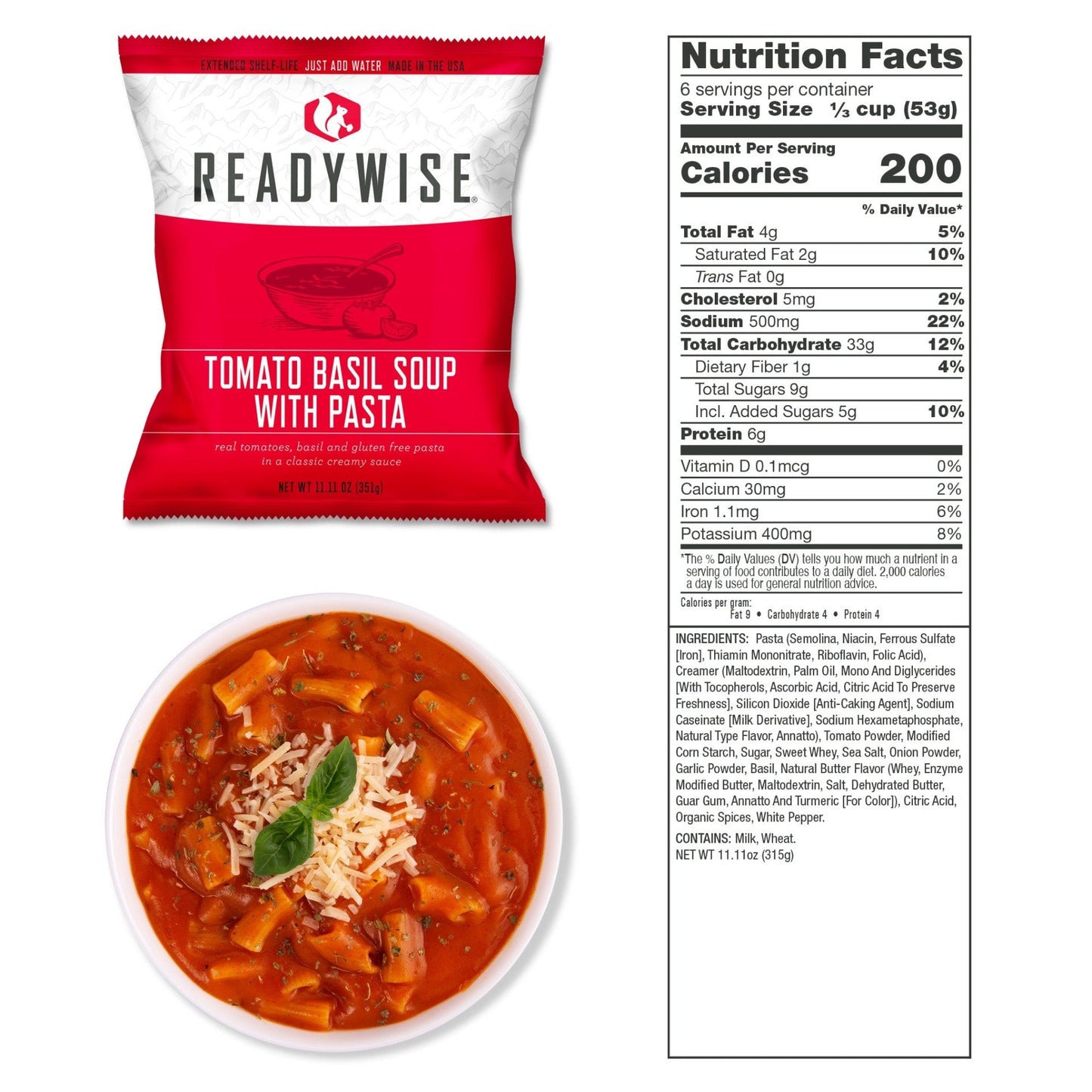 ReadyWise 120 Serving Entrée Only Grab and Go Bucket (2025)