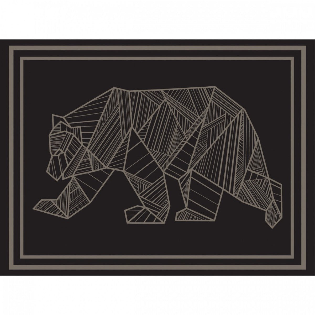 Kuma Outdoor Mat-Bear-12' x 9' (Black/Khaki)