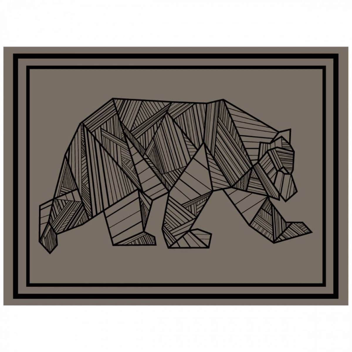 Kuma Outdoor Mat-Bear-12' x 9' (Black/Khaki)